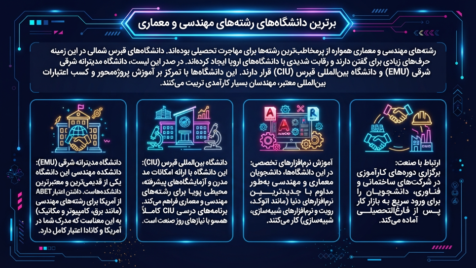 بهترین دانشگاه مهندسی قبرس شمالی