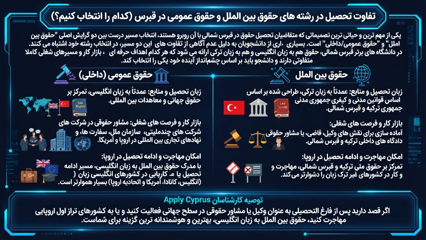 رشته حقوق بین الملل و عمومی در قبرس