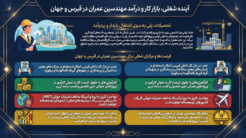 آینده شغلی مهندسی عمران ردر قبرس 