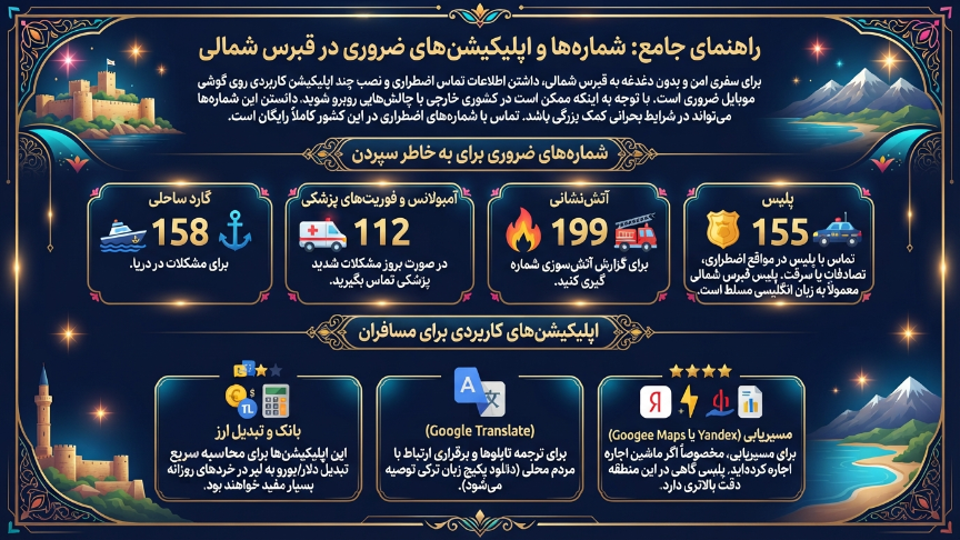 شماره و اپلیکیشن ضروری قبرس شمالی