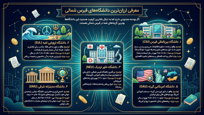بهترین ئانشگاههای قبرس شمالی