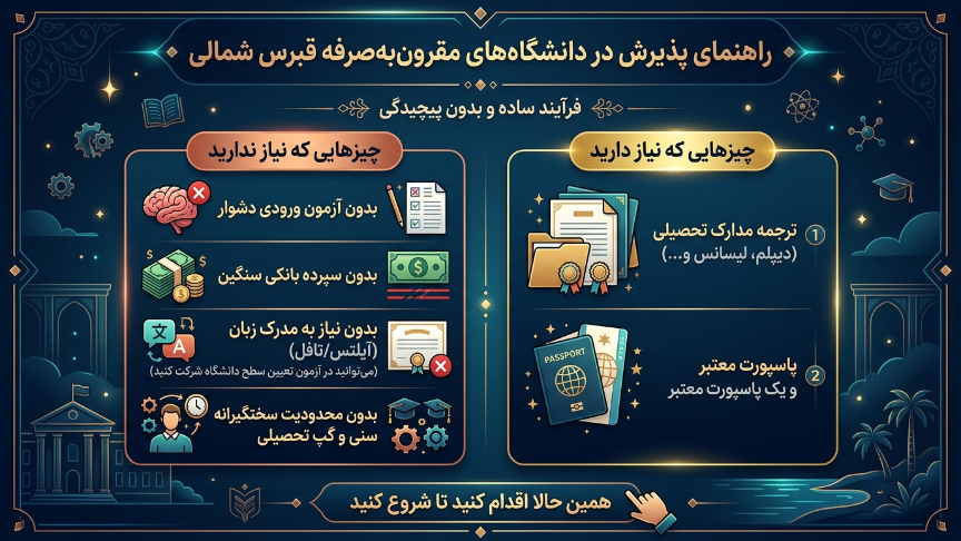 پذیرش در دانشگاههای مقرون به صرفه قبرس شمالی